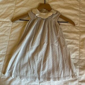 Polka Dot Sleeveless Dress with Collar